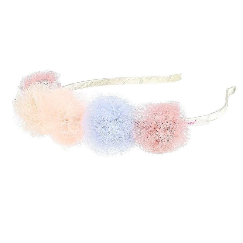 Dutch Souza pastel yarn ball headband - Headbands - Nylon Multicolor