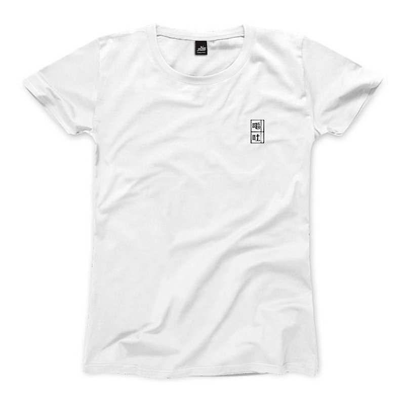 Small vomiting - black on white - Female T-Shirt - Women's T-Shirts - Cotton & Hemp 