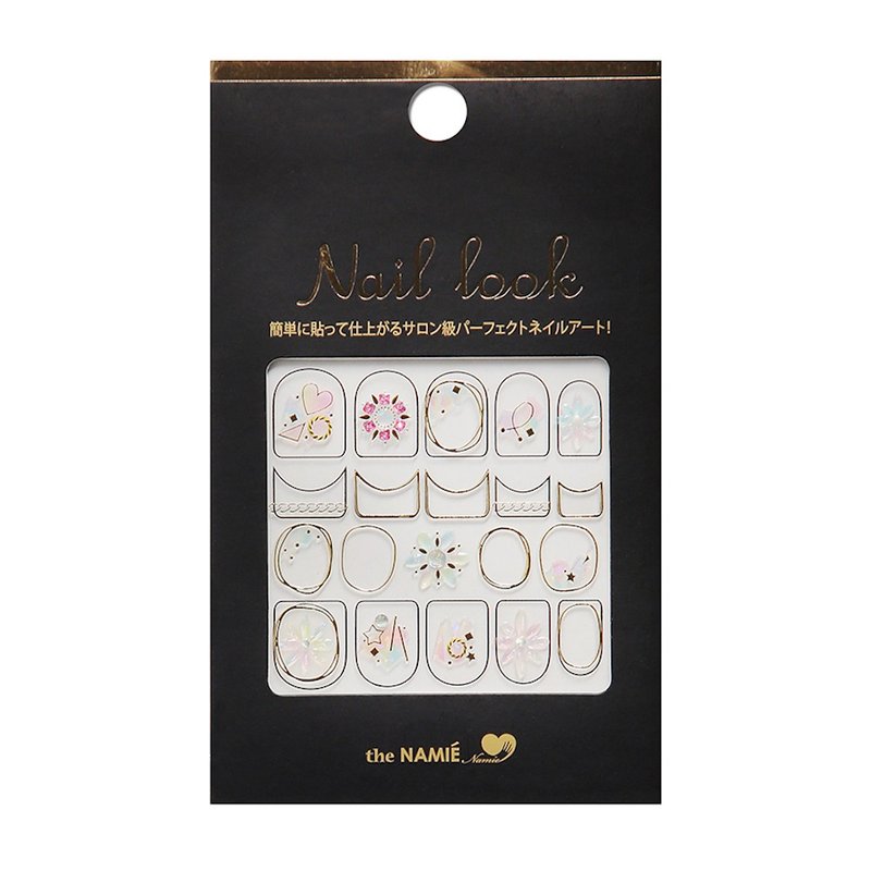 【DIY Nail Art】Nail Look Nail Art Decorative Art Sticker Mirror Bottle Flower - Nail Polish & Acrylic Nails - Paper Gold