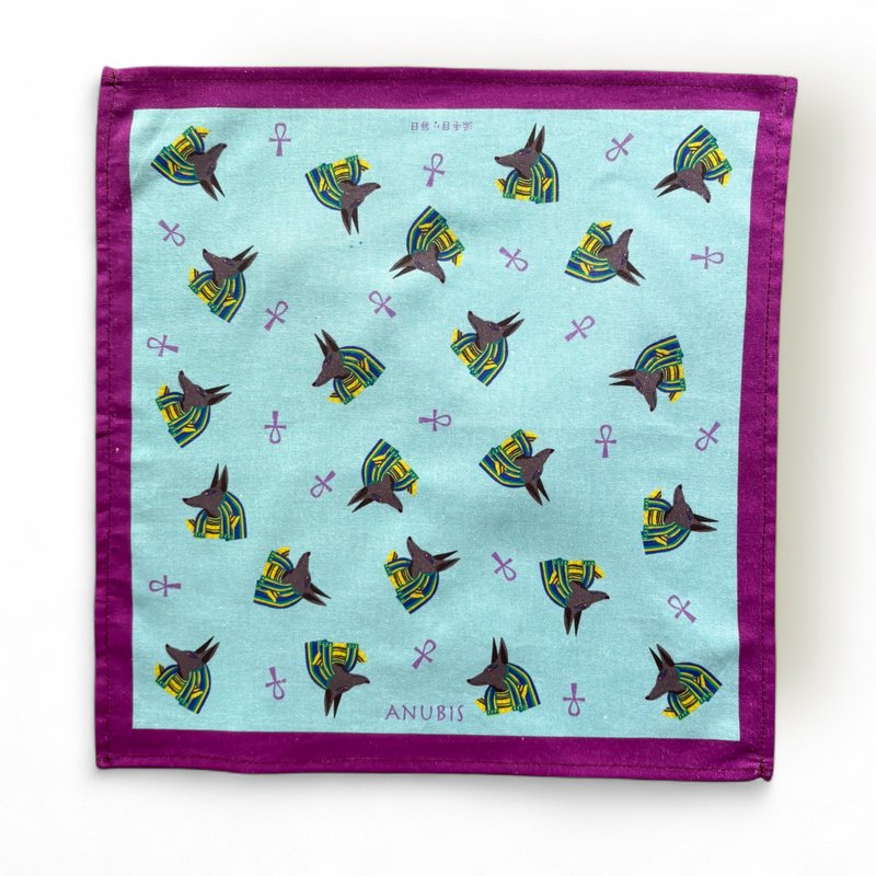 [Egyptian Mythology Handkerchief] Anubis - Handkerchiefs & Pocket Squares - Cotton & Hemp 