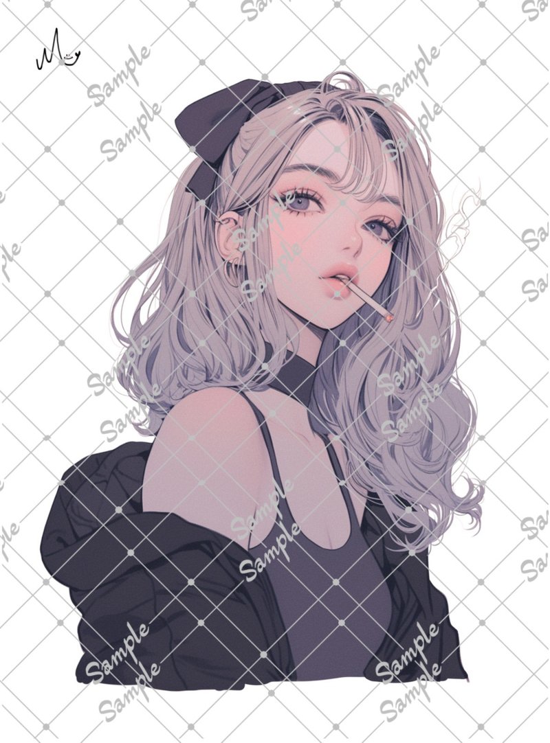 オリジナル人物ステッカー - 貼紙 - 紙 