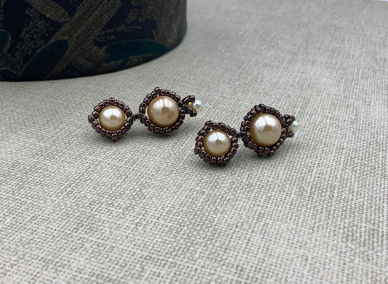 Double Square Beaded Earrings