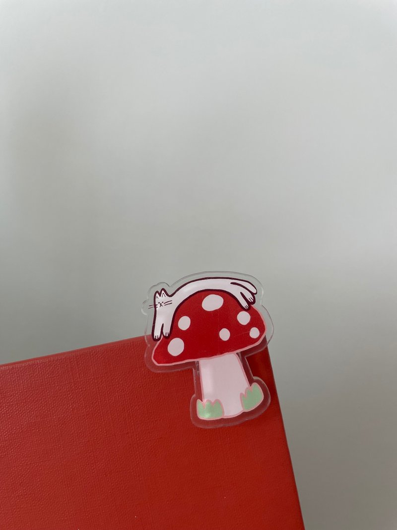 Clips cat and mushroom - Other - Plastic Red