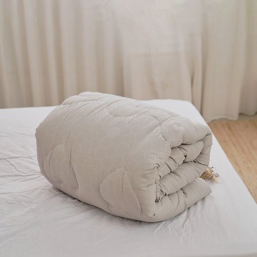 小日常寢居 雙人防霉抗菌石墨烯棉被+石墨烯枕頭(2入)-台灣製 厚棉被 冬被