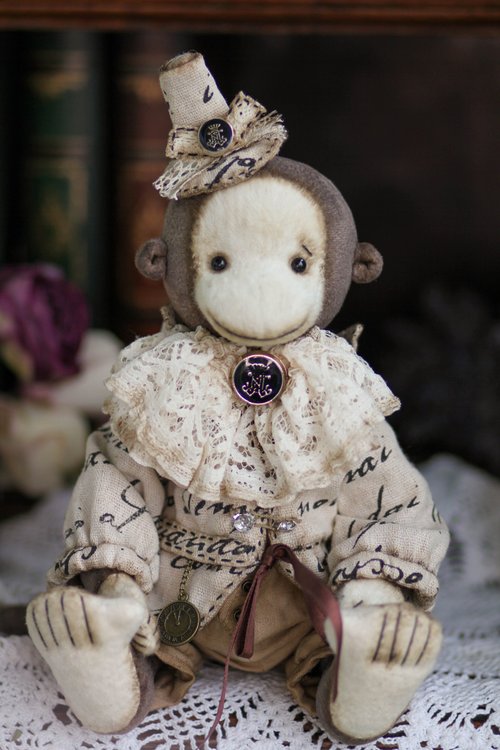 値下げ⭐︎フレデリック　テディベア フレディかわいいテディベア猿コレクタブルおもちゃクマ人形OOAK