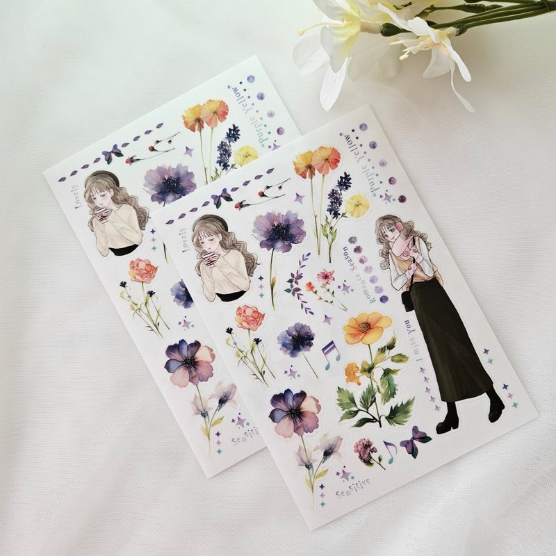 Sensitive Sticker_ONi_Romance winter_purple - 貼紙 - 塑膠 