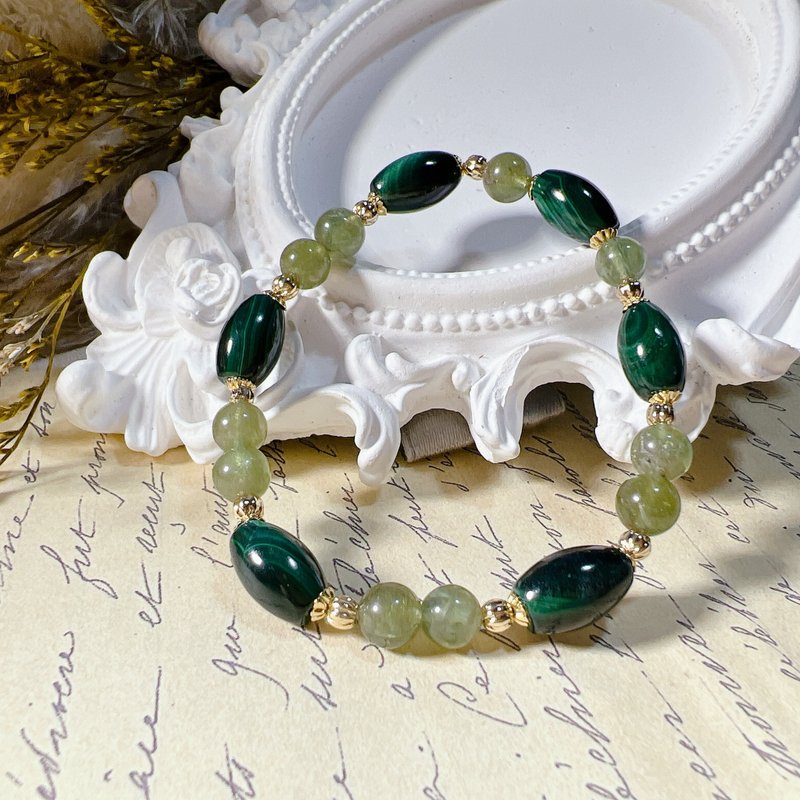 Stone| Green Phosphorite | Customized Bracelet - สร้อยข้อมือ - คริสตัล 