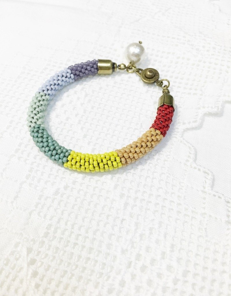 CandiiJewelry_Summer Rainbow Crochet Bracelet - 手鍊/手環 - 其他材質 多色