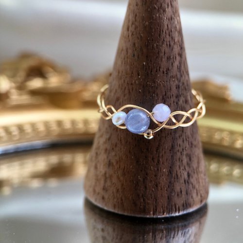 刺鳥 THORNBIRD JEWELRY 【六月・鐵線蓮】蔓生 | 編織丹泉石戒指 活動式戒圍 天然水晶