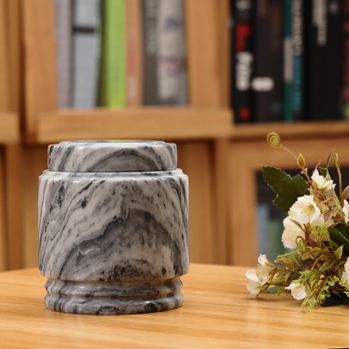 院好 YuanHao | 寵物紀念用品店 寵物骨灰罈 | 北歐風灰大理石/M