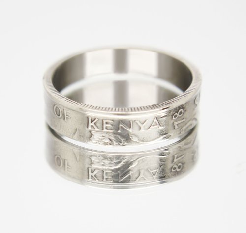 CoinsRingsUkraine Kenya Coin Ring 50 cents 1978-1989 coin rings for men coin rings for women