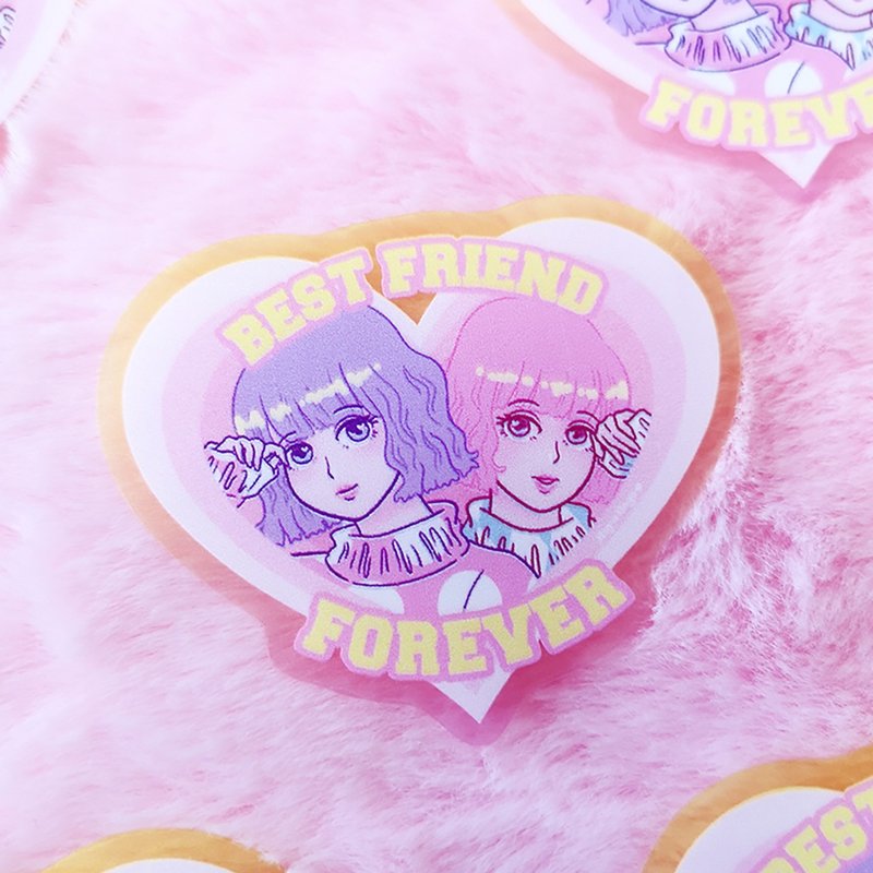 原創插畫銀河甜心貼紙 - Best Friend Forever - 貼紙 - 紙 