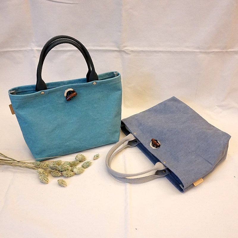 Office Workers Going Out at Noon Bag/Lunch Bag/Sundry Bag-Washed Canvas Series - Handbags & Totes - Cotton & Hemp Gray