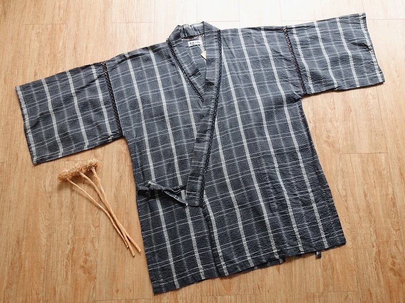 Vintage kimono / very flat no.110 - Men's Coats & Jackets - Cotton & Hemp Multicolor