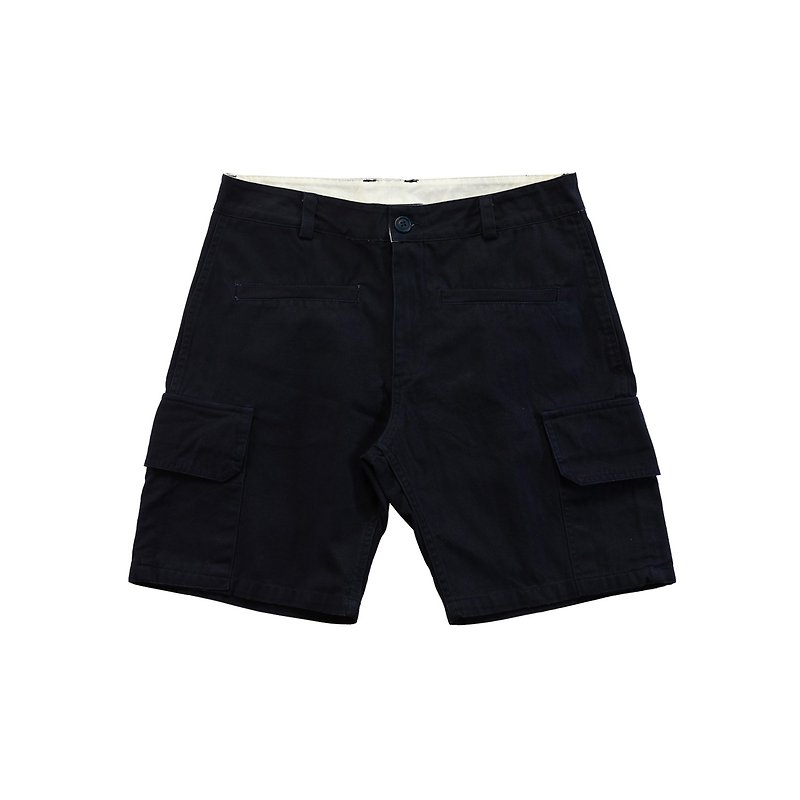 Sand Dust Department Store ‧ Cone Cover Embroidered Front Pocket Shorts Navy Blue