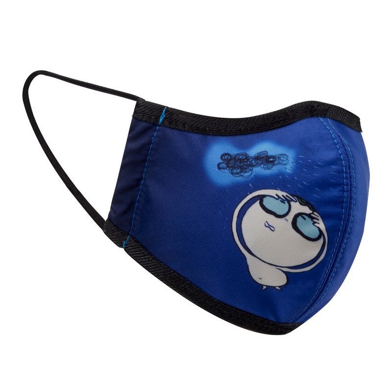 Antibacterial fiber, washable, breathable Double-layer cloth mask_Buddy Blue - หน้ากาก - วัสดุอื่นๆ 