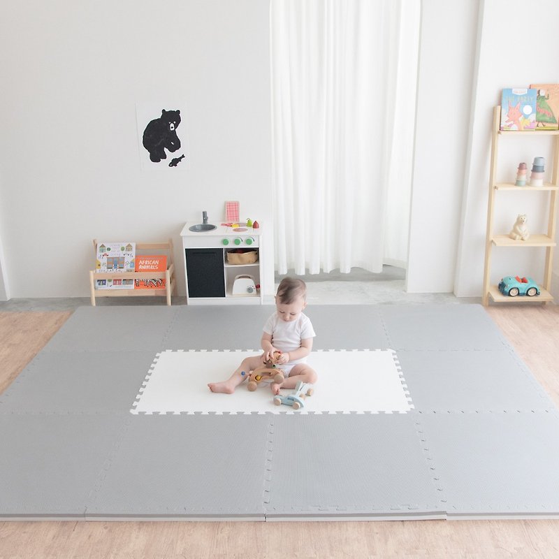 Macaron two-color floor mat | thicker 3cm | 6 pieces - Crawling Pads & Play Mats - Resin Multicolor