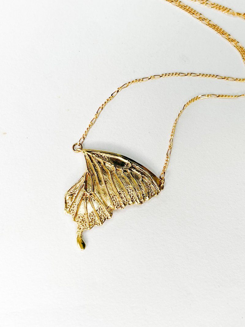 Butterfly Wing Necklace-Brass - Necklaces - Copper & Brass Gold