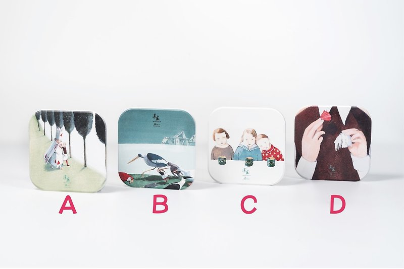 【Weilong Art x Zhanlu Coffee】Alice in Wonderland Ceramic Coasters | A total of four