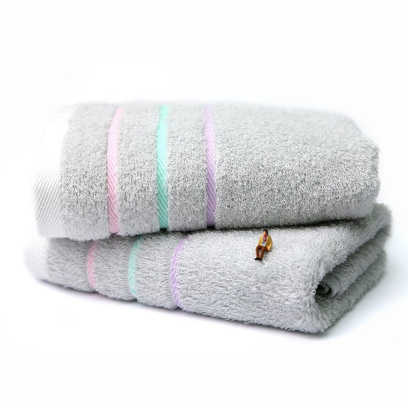 Add a quiet towel for life | Shun series - living models | no thick and thick towel | send blessing card - ผ้าขนหนู - ผ้าฝ้าย/ผ้าลินิน สีเทา