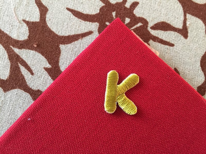 Embroidered cloth stickers-English alphabet series-uppercase K - อื่นๆ - งานปัก 