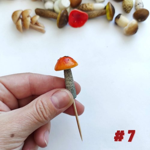 Miniature mushrooms terrarium décor - Fake mushroom terrarium