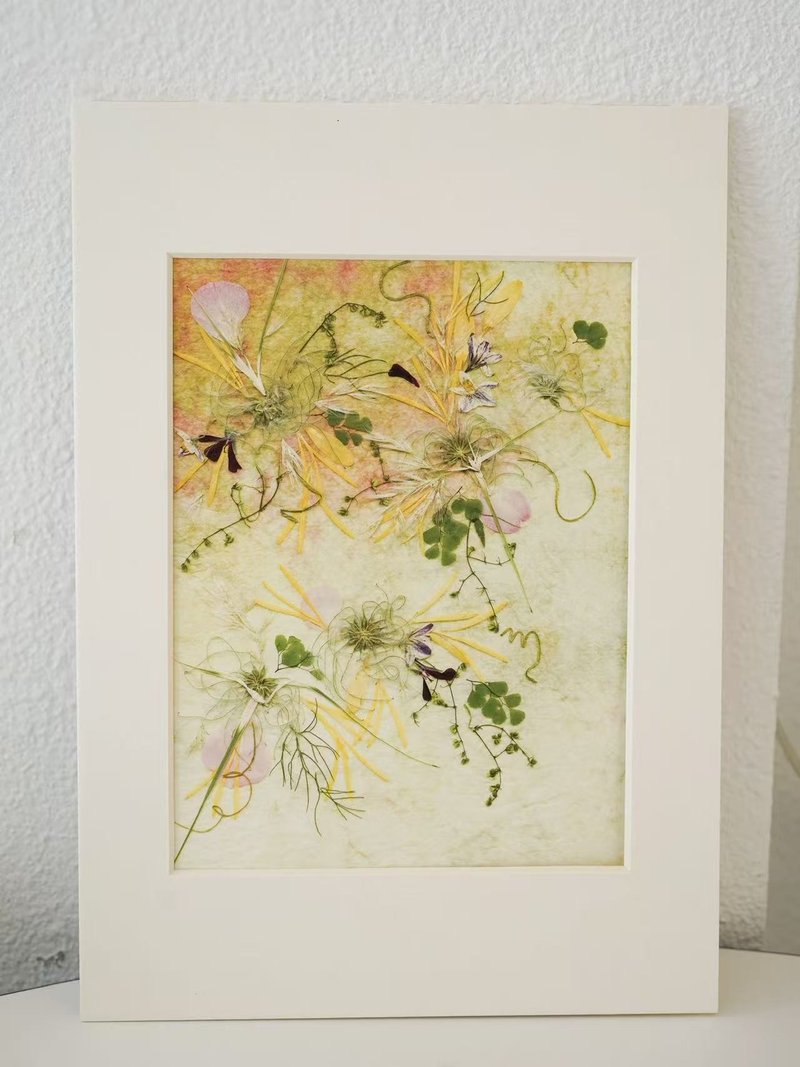 ŽIRAFA【青靄旋影】焰火押花作品藝術微噴畫家居裝飾畫芯 - 海報/掛畫/掛布 - 紙 多色