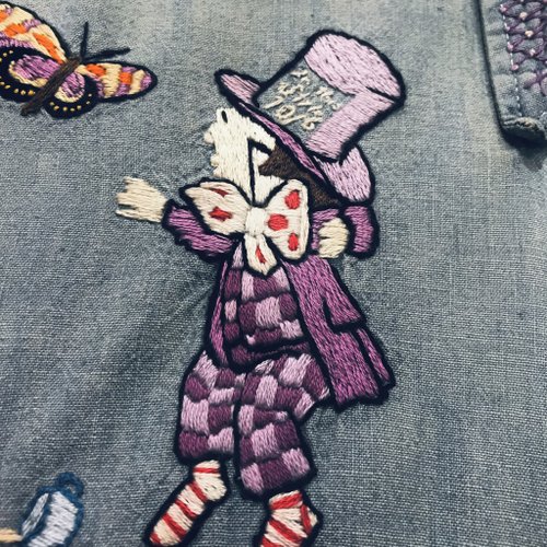 古着 ビンテージ 70s ヒッピー レトロ ミッドセンチュリー シャツ ヴィンテージ70年代刺繡シャンブレーシャツ手刺繡ヒッピーシャツ