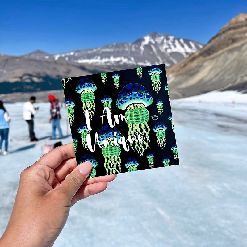 Deep jellyfish postcard I Am Unique - Cards & Postcards - Paper Multicolor