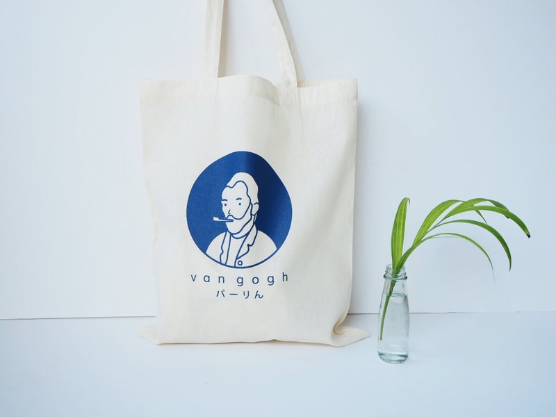 Van gogh bag - 側背包/斜背包 - 棉．麻 白色
