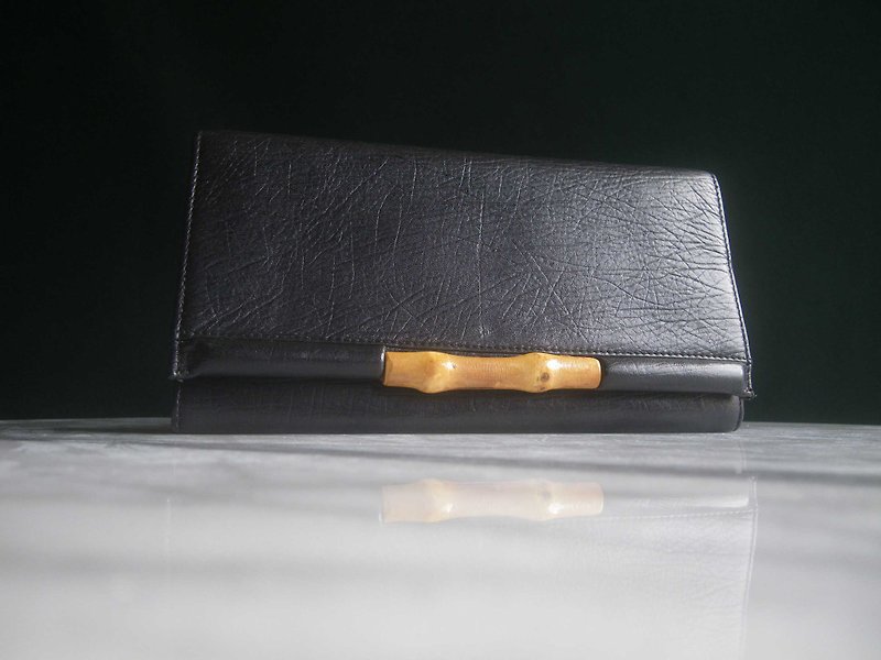 [OLD-TIME] Early second-hand old bags Italian-made GUCCI medium wallet - กระเป๋าสตางค์ - วัสดุอื่นๆ หลากหลายสี