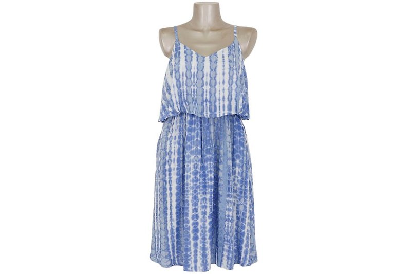 New! Tie dye camisole Ruffle Dress <Blue> - One Piece Dresses - Other Materials Blue