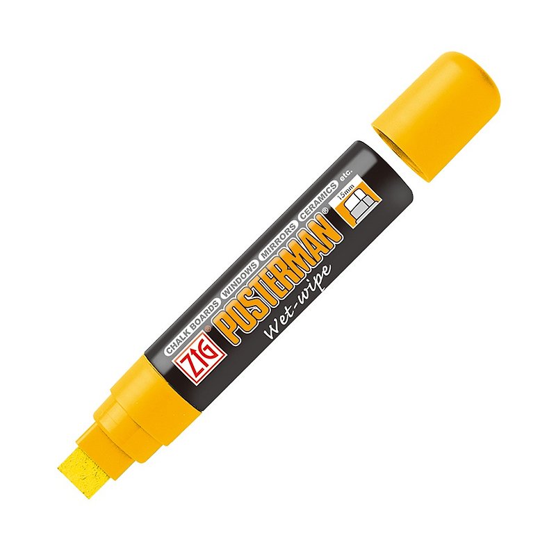 [Kuretake Japan Kuretake] ZIG wipeable advertising pen yellow 15mm