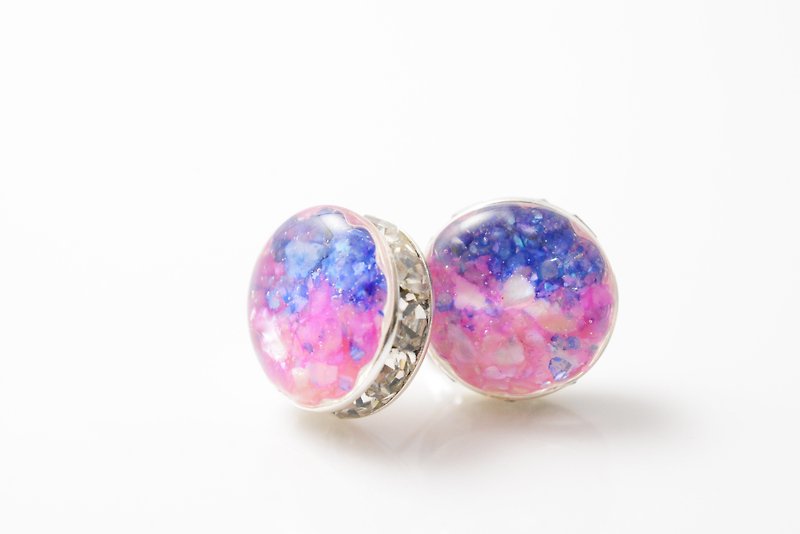 Dawn sea earrings - ต่างหู - วัสดุอื่นๆ สีม่วง