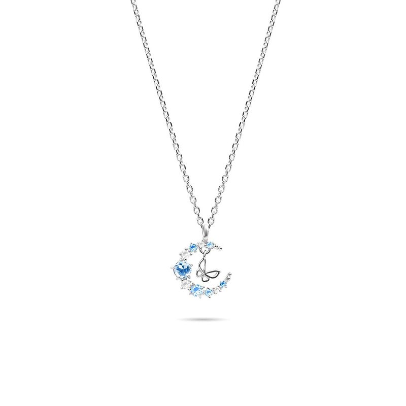 L'amour Butterfly Moon Necklace (Silver) - Necklaces - Sterling Silver 