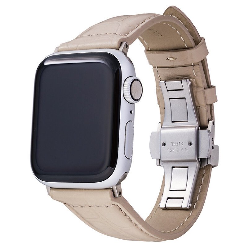Apple Watch 38/40/41mm 真皮尊爵錶帶 - 錶帶 - 真皮 卡其色