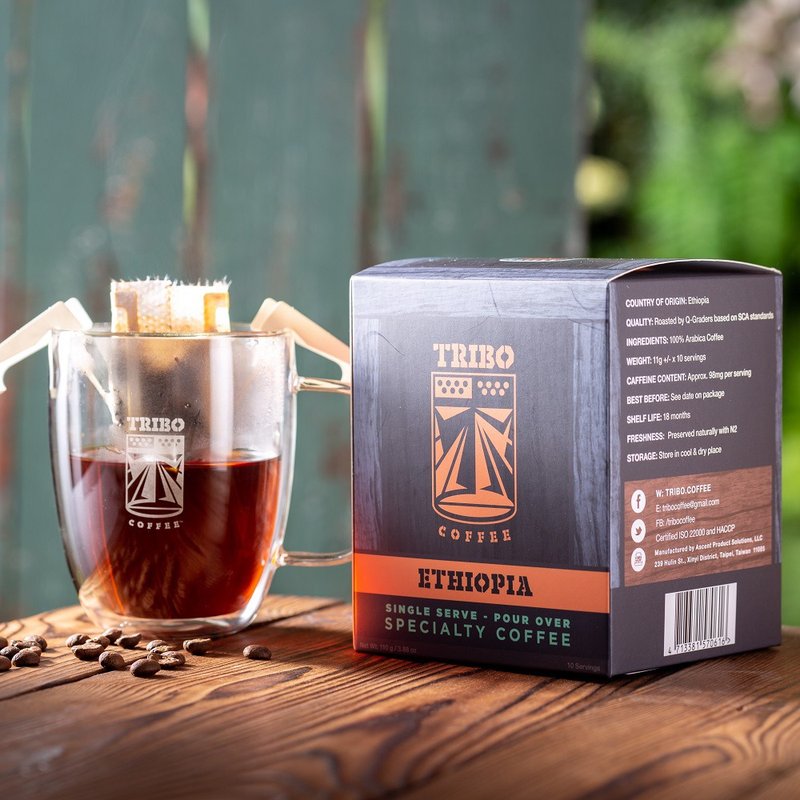 Ethiopia • Sidamo Washed Light Roast Filter Hanging Coffee (5 pieces/10 pieces in box) - Coffee - Other Materials 