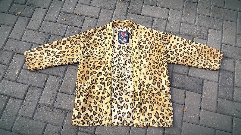 AMIN'S SHINY WORLD手工訂製KIMONO街頭豹紋罩衫大衣2.0 - 女大衣/外套 - 棉．麻 多色