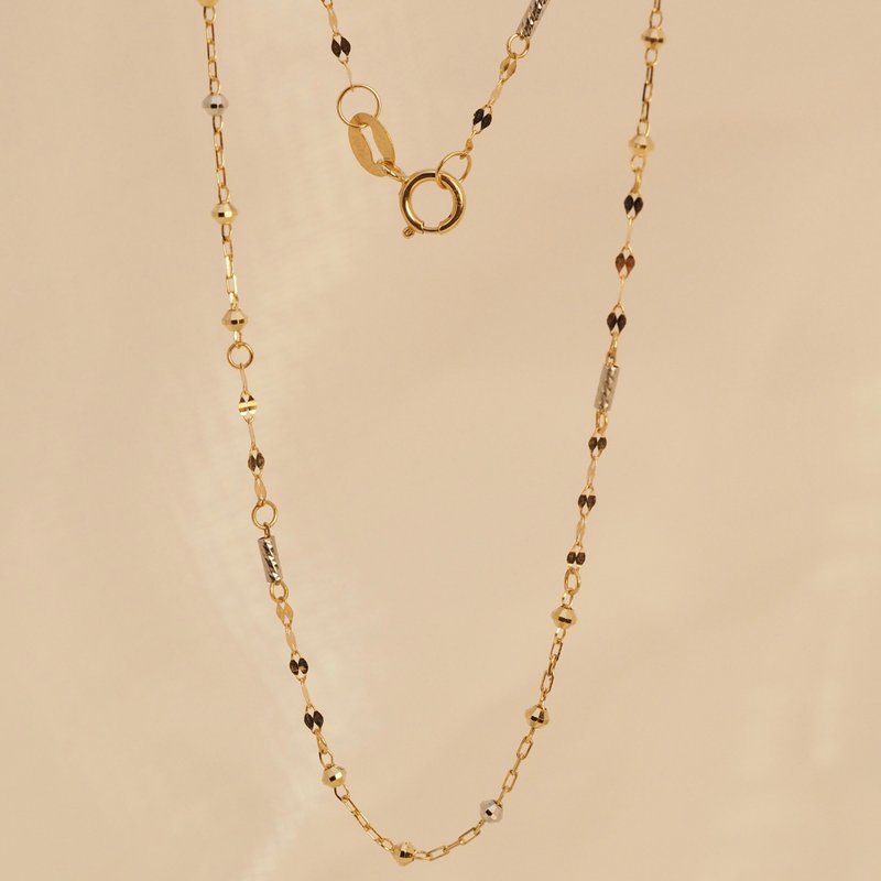 18K金算盤、漣漪和金色短線項鏈18K Gold The Abacus, Ripples an - 項鍊 - 貴金屬 