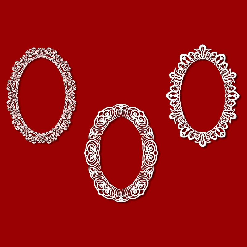 Oval frame svg, mirror frame svg, oval frame pdf, oval frame png, Cricut, SVG - 圖文模板設計 - 其他材質 