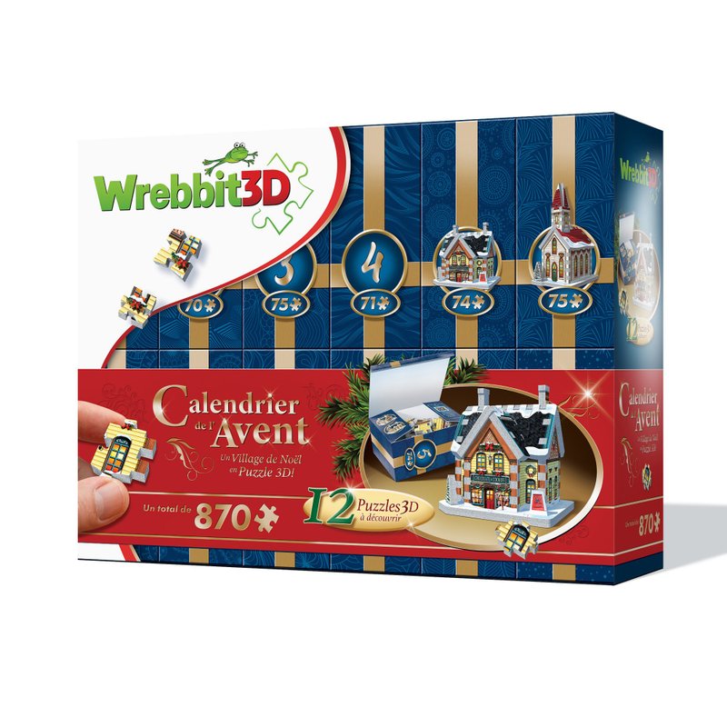 聖誕倒數 870片拼圖 Wrebbit 3D - 拼圖 - 海綿 