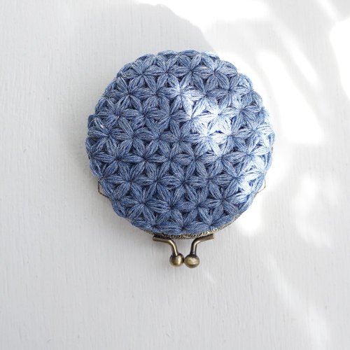 SHOP2155 Ba-ba (m) Jasmine Stitch crochet round pouch No.C1745