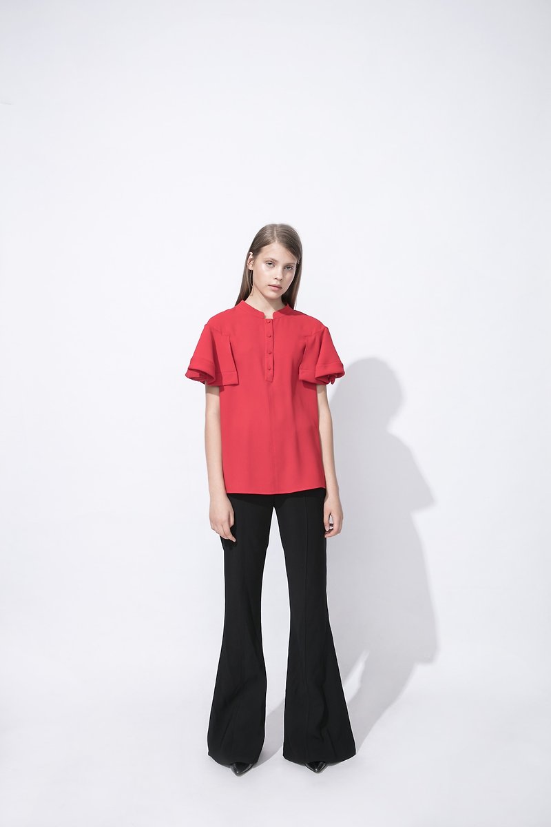 PH Red flared sleeve top - Women's Tops - Other Materials Red