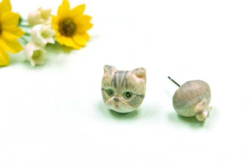 Exotic ShortHair Cat Earrings Stud