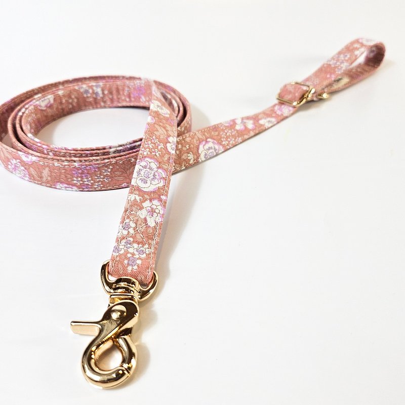 Patterned Fabric Dog Leash (9 colors) - Collars & Leashes - Cotton & Hemp White