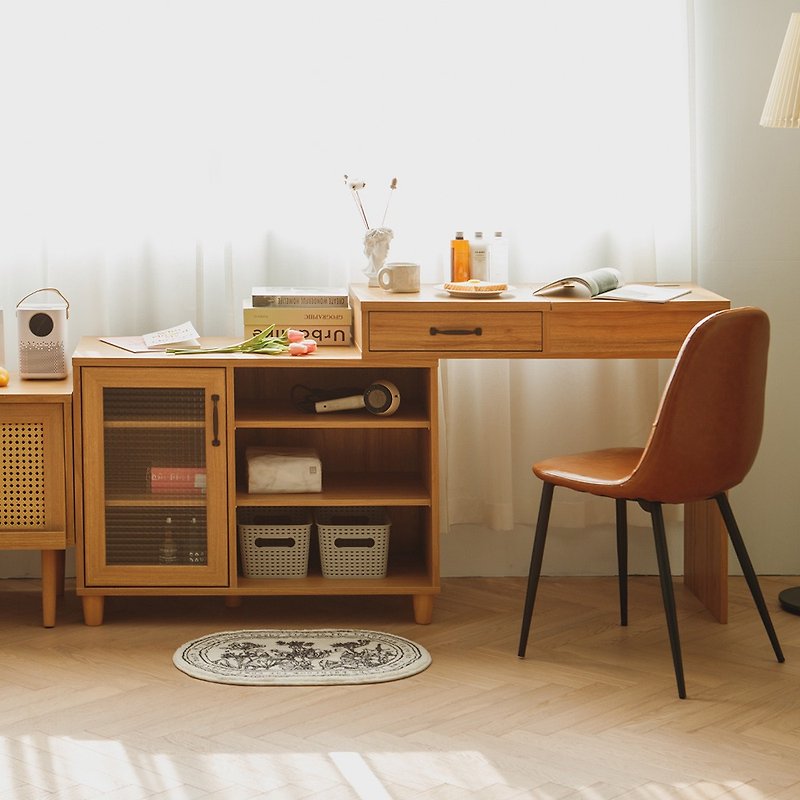 WOORI木 伸縮多功能實木化妝桌 - 其他家具 - 木頭 