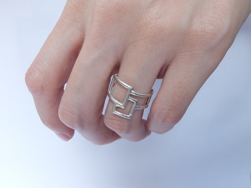 Castle sterling silver ring
