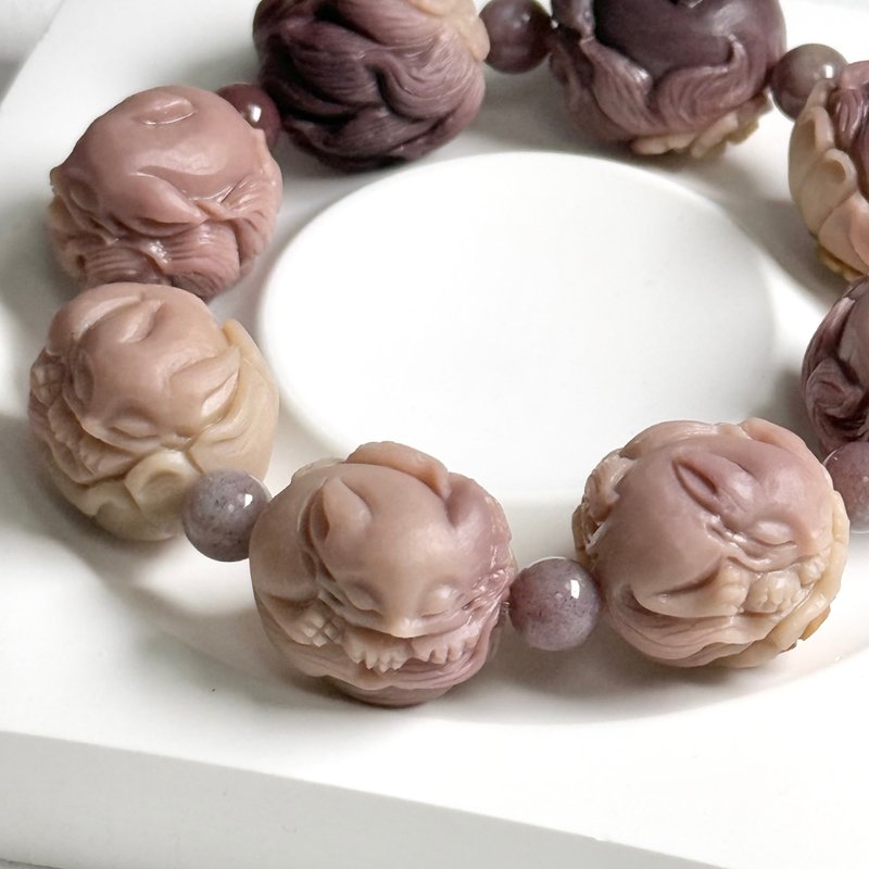 精工阿拉善睡狐手串 - 手鍊/手環 - 玉石 紫色