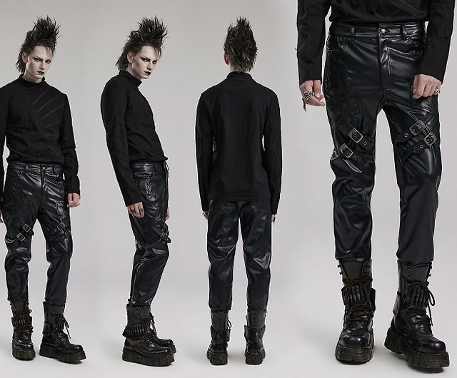 Punk Forbidden Musician Leather Geometric Trousers - Shop PUNK RAVE Men's  Pants - Pinkoi