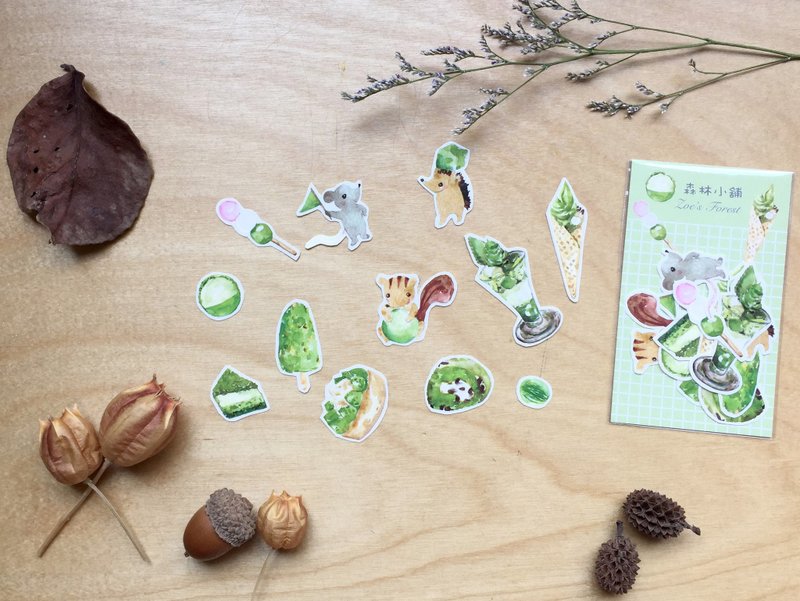 Zoe's forest matcha green sticker - Stickers - Paper Green